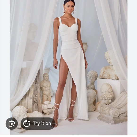 Elegant White Evening Gown